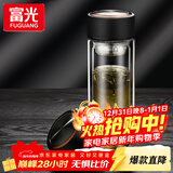 富光男女士双层玻璃杯 支持团购经典简约304茶隔水杯子便携创意泡茶杯