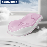SUNNYBEBE婴儿浴床婴儿洗澡架婴儿洗澡神器躺托新生儿洗澡垫架浴垫浴床防滑 【新生护脊】云朵浴床【梦幻粉】