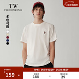 Teenie Weenie小熊男装T恤2025夏季新款简约凉感圆领白色基础短袖上衣 白色 L (175)