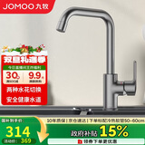 九牧（JOMOO）厨房水龙头7字型枪灰龙头360度可旋转高挑水龙头33186-205/HBS-Z