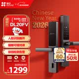 萤石DL20FV智能人脸视频锁 木门版标准锁 3D人脸识别指纹握开视频锁 家用半自动猫眼门铃电子锁