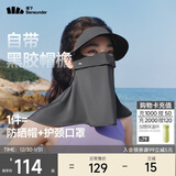 蕉下（beneunder）防晒口罩脸基尼帽檐防晒面罩全脸女防风透气防紫外线石墨灰AL341