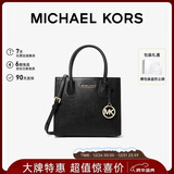 MICHAEL KORS新年礼物奢侈品MK女士包包MERCER手提单肩斜挎包风琴包 中号 黑色