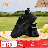 361°运动鞋男秋冬季厚底增高黑色通勤休闲跑步老爹鞋子男672426763F-4