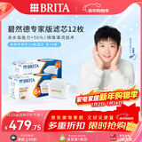 碧然德（BRITA）家用净水壶 滤水壶滤芯 MAXTRA+LE 专家滤芯 12枚装（本品加附件6个共计12个非18枚）