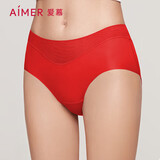 爱慕内裤女经典KiKi裤中腰三角裤轻薄净痕多色AM22100红色