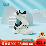 361° 跑鞋运动鞋秋冬男女童(3-12岁)革面防风跑鞋 羽毛白 35 