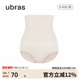 ubras高腰收腹提臀裤压缩塑身裤束腰修身女士内裤女燕麦奶三角裤XL
