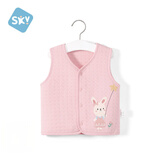 舒贝怡儿童马甲秋冬婴儿衣服背心男女宝宝坎肩夹棉马夹保暖外出上衣粉66