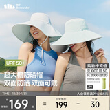 蕉下（beneunder）遮阳帽子女双面倍护渔夫帽防晒帽大檐防紫外线AL500蓝
