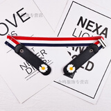 畅印 可调节隐形皮带女无痕懒人百搭弹力松紧牛仔裤腰带女士装饰ins风 红白蓝隐形花朵腰带(可调长短 配中间扣) 90cm 可调长短 适合腰围1.8尺-2.7尺（5