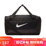耐克NIKE中性桶包 健身包BRASILIA JDI运动包BA5957-010黑色中号