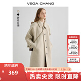 新年毛呢外套女2025年秋冬新款加厚大衣小个子高级感 燕麦色 M