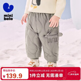 迷你巴拉（minibala）儿童羽绒裤新款男女童宝宝外穿秋冬款白鸭绒保暖裤子【三防】