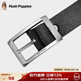 暇步士（Hush Puppies）皮带男针扣男士腰带优质荔枝纹牛皮休闲百搭裤带新年礼物送男友