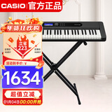 卡西欧（CASIO）电子琴CTS410黑色力度感应键盘专业演奏教学娱乐61键X架款