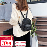 viney牛皮双肩包女时尚大容量轻便运动旅行背包学生书包生日礼物送女友
