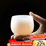 不拙单丽华老师茶杯陶瓷主人杯单杯羊脂玉白瓷功夫茶杯冰种冻玉禅定杯