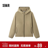 森马夹克男抗静电摇粒绒毛绒外套连帽冬装百搭情侣款109724108202