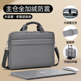 晴熙笔记本电脑包手提14单肩16寸适用联想拯救者Y7000游戏本天选6pro 雅致灰-主仓加绒防震+拉杆箱带+配肩带+防泼水 16英寸【适配15-16.2英寸电脑】
