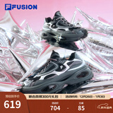 FILAFUSION斐乐硬糖3厚底老爹鞋新款女鞋增高运动鞋休闲鞋子 黑/烟灰珍珠-BS 37.5