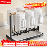 帅仕（shuaishi）沥水杯架子置物架玻璃杯架倒挂茶杯红酒杯架家用客厅杯子架托盘