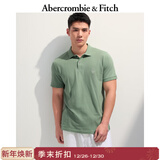 Abercrombie & Fitch【经典POLO】小麋鹿图案男装25夏季美式通勤短袖T恤 绿色 XS (170/84A)