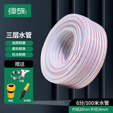 绿族6分水管软管自来水蛇皮管防冻pvc浇地浇菜塑料水管透明网管户外