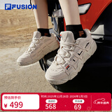 斐乐斐乐篮球鞋女鞋休闲鞋老爹鞋复古运动鞋鞋子球鞋面包鞋 燕麦色-OM 39