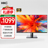 HKC 31.5英寸4K超清大屏幕P3广色域 广视角微边框 商用办公壁挂低蓝光不闪屏PS5台式电脑显示器T3252U