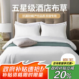 艾薇亲肤五星级酒店宾馆专用纯白色民宿被套枕套床单1.5m/1.8m四件套