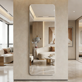 众想【顺丰送货上门】无框全身镜壁挂式家用穿衣镜粘贴试衣镜玄关镜子 SQ级5mm高清无铜银镜 【壁挂+防爆】170*65cm