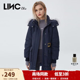 金羽杰冬季新潮羽绒派克服女中长款大毛领连帽拼接羽绒服女士Y21606161