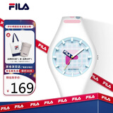 斐乐（FILA）手表女学生潮流可爱硅胶表考试专用LOGO款 白色6540-001 
