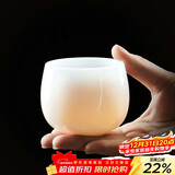 不拙单丽华老师茶杯陶瓷主人杯单杯羊脂玉白瓷功夫茶杯冰种冻玉禅定杯
