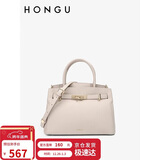 红谷包包牛皮单肩手提包大容量手拎包通勤女铂金包 元旦生日礼物