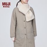 MUJI 聚酯纤维 抓绒 便携围巾 围脖 DD0ILA3A 象牙色 20*100cm