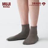 无印良品 MUJI 男女通用 合脚直角 袜口无橡筋 短袜 无性别 男款女款 DAI01A1A 棕色 25-27cm
