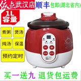 依立紫砂锅1升3升4.8升6.8升老火慢炖锅快炖锅炖粥炖肉炖汤可整晚炖 1升电脑预约3小时炖好/可慢 1L