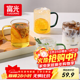 富光玻璃杯水杯子茶杯具凉水杯牛奶啤酒果汁杯子耐高温马克杯家居馆