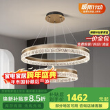 佼佼者（JIAOJIAOZHE）轻奢吊灯智能客厅吊灯现代简约餐厅灯大气新款双圈圆形主厅灯具
