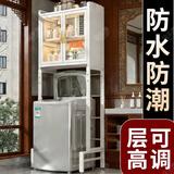 居乐趣卫生间洗衣机置物架落地多层浴室马桶储物架带门滚筒洗衣机整理柜 白【三档调节】洗衣机架双开门 波轮滚筒通用