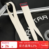 劳拉之星0772助力带硬拉带健身健美举重握力带划船护手掌单杠引体向上 白色棉质轻质款/偏软/防滑适中 【均码双只装】