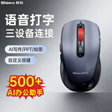 新科AI语音无线蓝牙鼠标 智能办公三模鼠标人体工学可充电超长续航（搭载DeepSeek）黑色M2