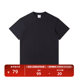 NOTHOMME潮牌夏季男款简约纯色圆领T恤情侣装宽松打底衫 黑色230g XL (180)