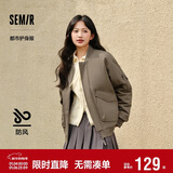 森马棉服男防水防油防污防风冬装厚飞行员棒球领夹克109724112101