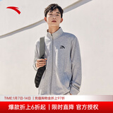 安踏（ANTA） 运动外套上衣男2024年秋季新款男士运动外套休闲时尚针织上衣男 【针织上衣】BC17灰花灰 L/男175cm
