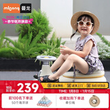 曼龙扭扭车1-3-6岁防侧翻大人可坐儿童溜溜车音乐摇摇车 莫奈灰