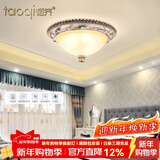 韬齐 欧式吸顶灯客厅现代简约主卧室灯美式阳台灯具 18849D-中号 直径40CM 不带灯泡