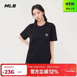 MLB短袖T恤男女时尚秋季休闲经典纯色圆领25新款3ATSB0153-50BKS-XXL